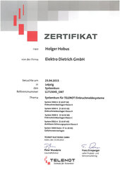 Systemkurs für Telenot Einbruchmeldesysteme, Herr Holger Hobus